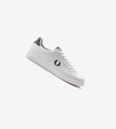 Fred Perry B721 Sneakers Herre Hvide | 583619-PLQ