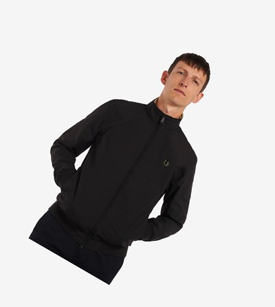 Fred Perry Brentham Jacket Frakker & Jakke Herre Sort | 735904-PJK