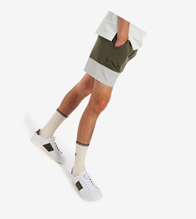 Fred Perry Colour Block Swim Kort Shorts Herre Grøn | 258941-QWT