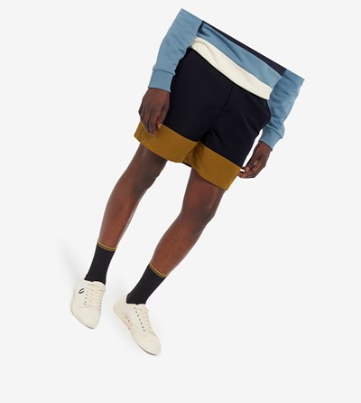 Fred Perry Colour Block Swim Kort Shorts Herre Mørkeblå | 276539-VGC