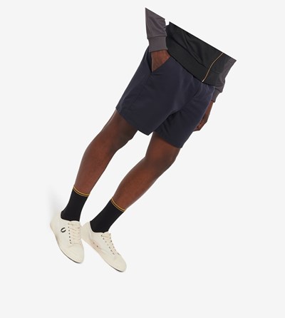 Fred Perry Contrast Panel Swim Kort Shorts Herre Dyb Grå | 458019-IRC