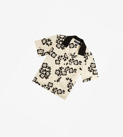 Fred Perry Floral Print Shirt T Shirts & Toppe Dame Sort | 712045-QBN