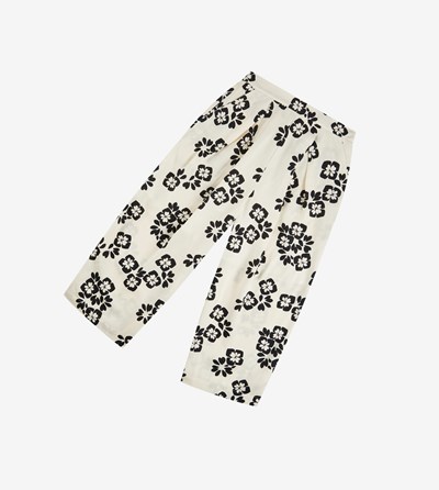 Fred Perry Floral Print Trousers Bukser Dame Hvide | 541837-TYM