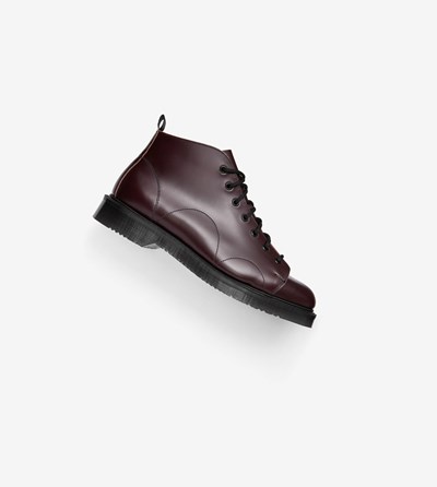 Fred Perry George CoxLeather Monkey Boots Støvler Dame Bordeaux | 375092-XUQ