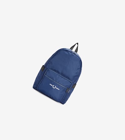 Fred Perry Grafisk Tape Backpack Taske Herre Mørkeblå | 619270-LIM