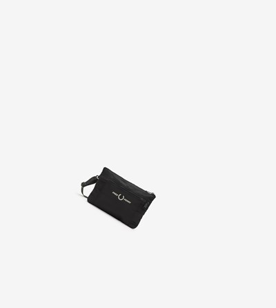 Fred Perry Grafisk Tape Sacoche Bag Taske Herre Sort | 851740-AED