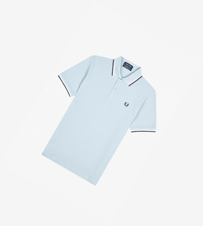 Fred Perry M12 Polo Shirt Herre Blå Dyb Grå | 179083-GWO