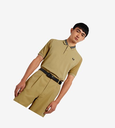 Fred Perry Raglan Sleeve Polo Shirt Herre Brune | 625901-ARC