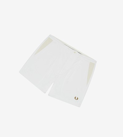Fred Perry Reissues Bomulds Shorts Herre Hvide | 714823-NSH