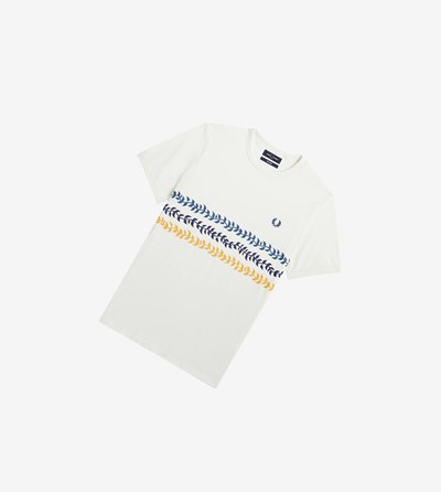 Fred Perry Reissues Vine Grafisk T Shirts Herre Hvide | 728539-PJY