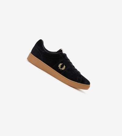 Fred Perry Spencer Sneakers Herre Sort Metal Guld | 156934-HWB