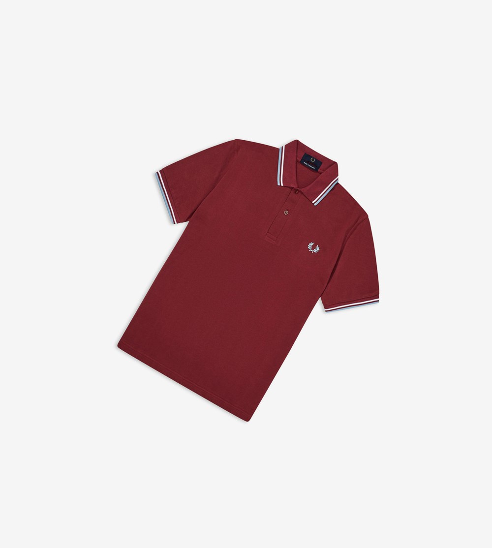 Fred perry bordeaux polo clearance